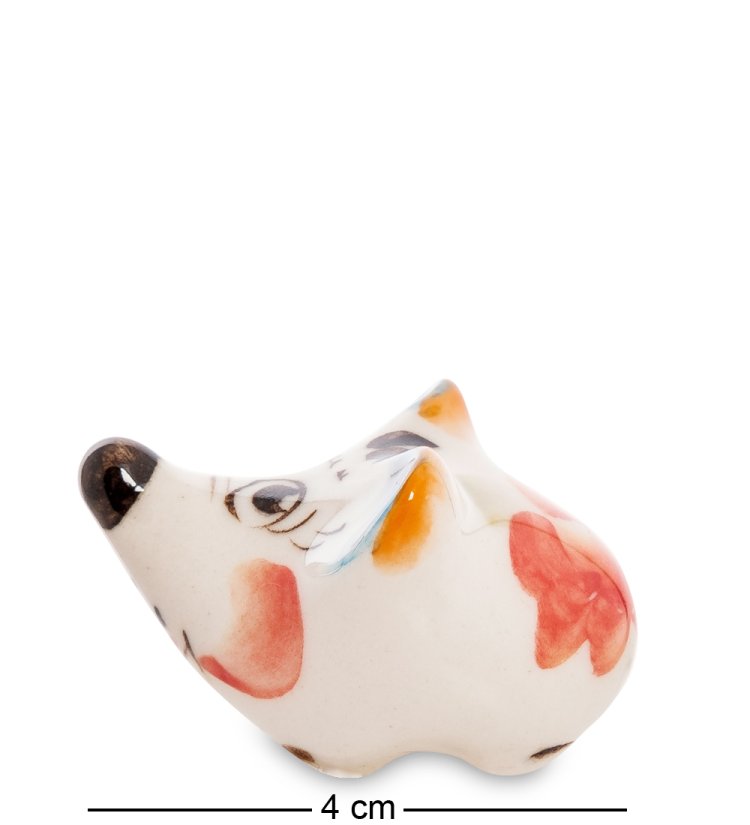 Фигурка Мышка Тося Цветная гжель ГЛ-540, фотография сбоку