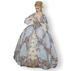 Статуэтка из фарфора Дама с букетом цветов