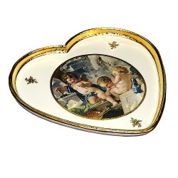 Декоративное Блюдо в виде сердца Ангелы