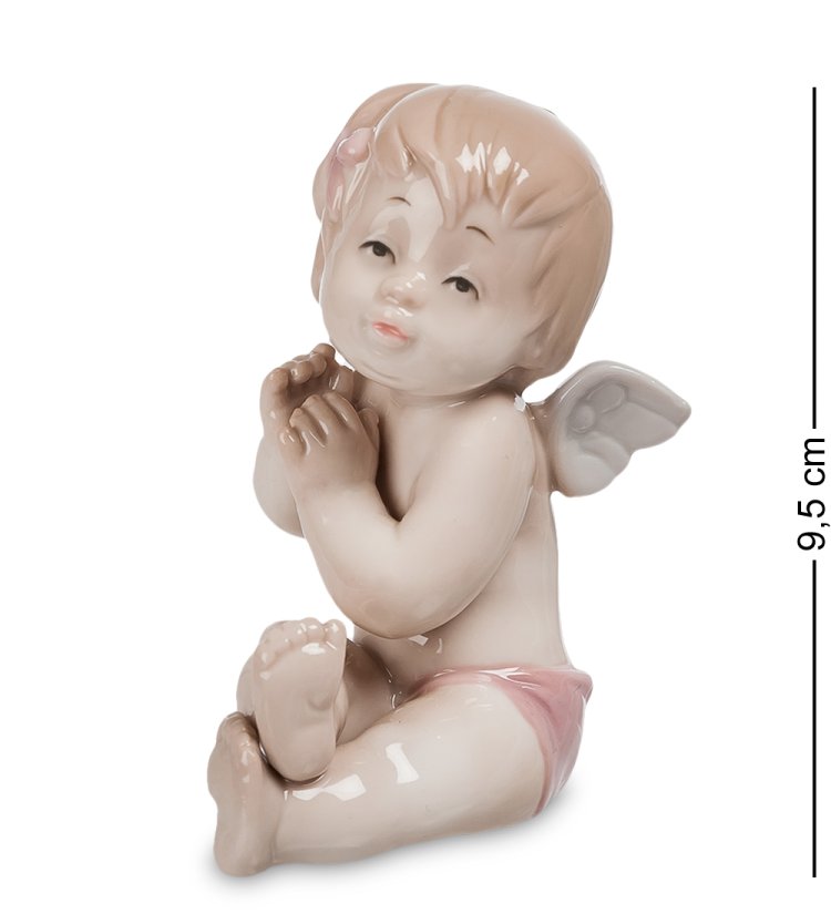 Статуэтка из фарфора Милый мальчик Ангелочек Pavone JP-33/ 2