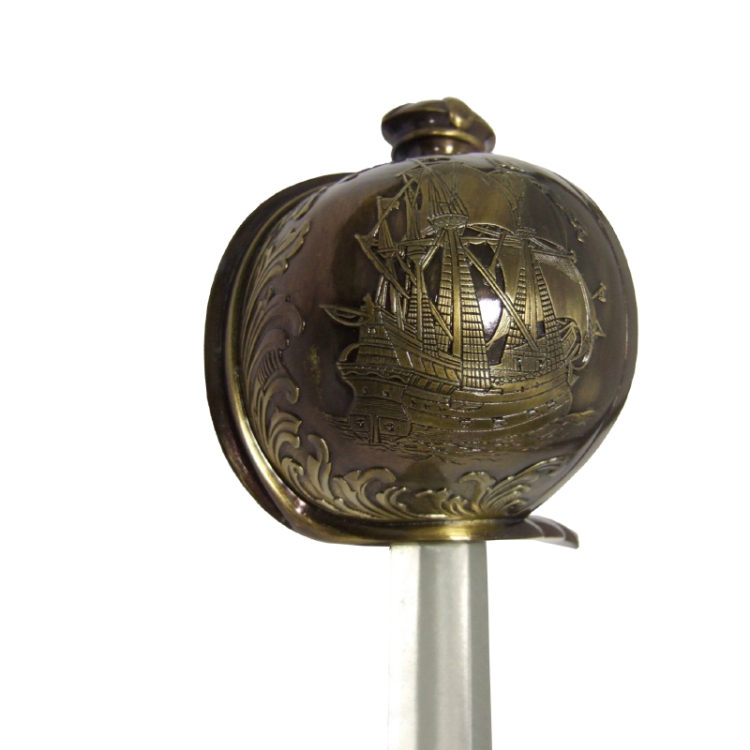 Макет Пиратской Сабли Ятаган Хайретдина Красная Борода Турция 1478-1546 гг Denix 4200, фотография рукояти