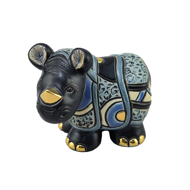 Статуэтка керамическая Детеныш носорога яванского De Rosa DR-F-364