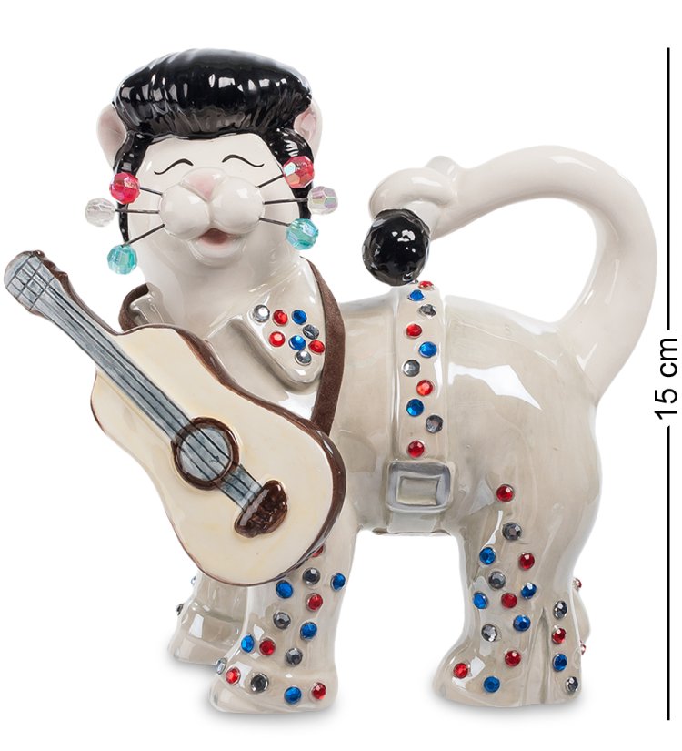 Статуэтка из керамики Кот Элвис Pavone CMS-31/12