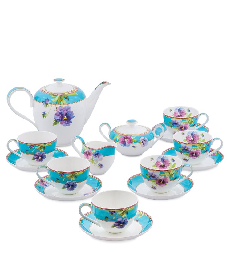 Чайный сервиз на 6 персон из фарфора Виола Pavone JK-116