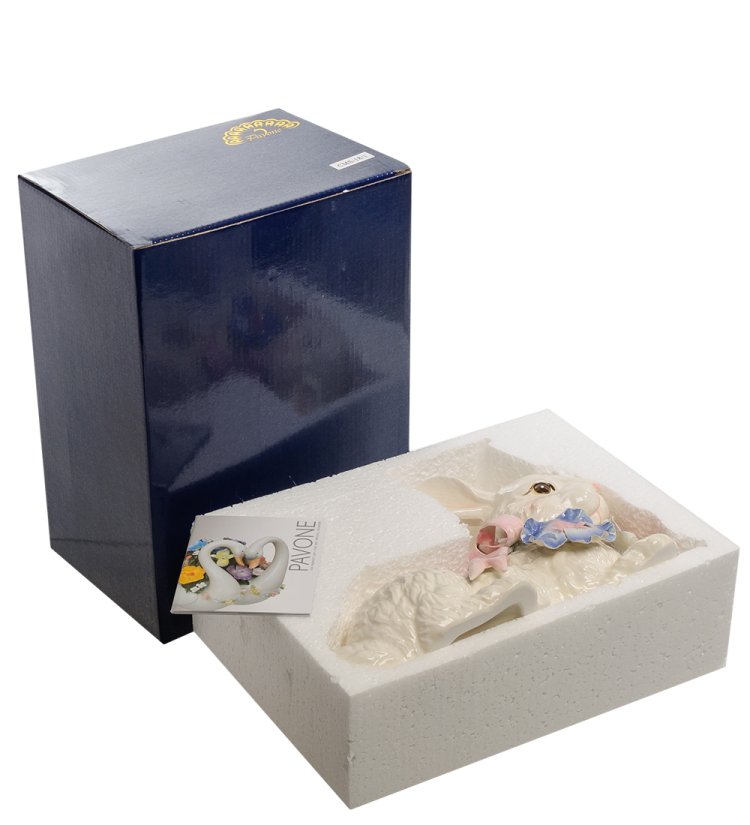 Фигурка из керамики Кролик с цветами Pavone CMS-18/ 1, фотография коробки