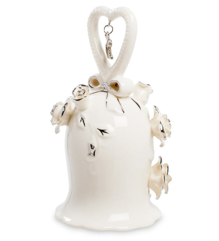 Колокольчик из керамики Серебряный юбилей CMS-10/14, оборотная сторона