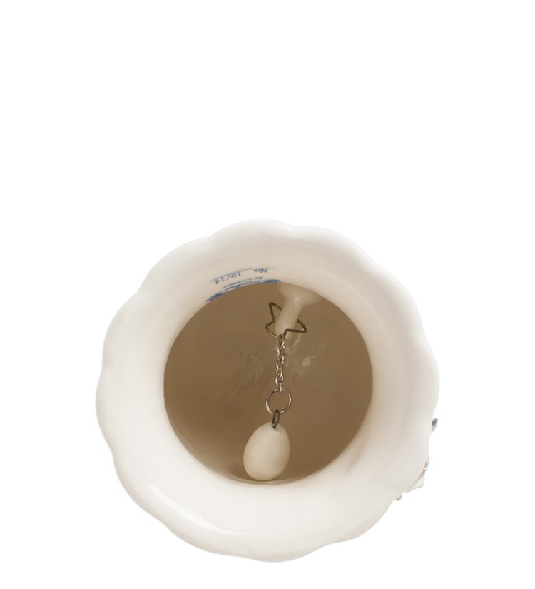 Колокольчик из керамики Серебряный юбилей CMS-10/14, вид изнутри