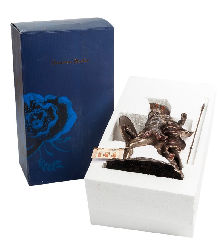Статуэтка Ахиллес с копьем и щитом Veronese WS-496, упаковочный вид