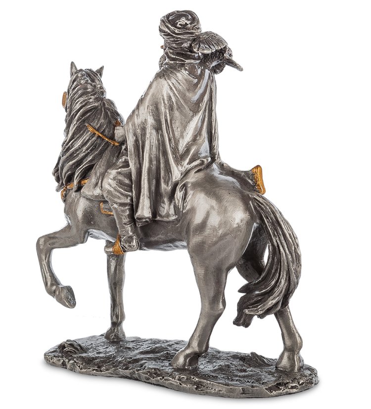 Статуэтка Охотник воин с соколом Veronese WS-824, оборотная сторона