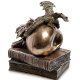 Статуэтка Драконы на черепе и книгах Veronese WS-919, оборотная сторона