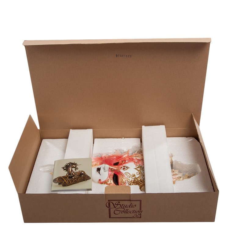 Венецианская маска Таинственный Павлин Veronese WS-308, упаковочный вид