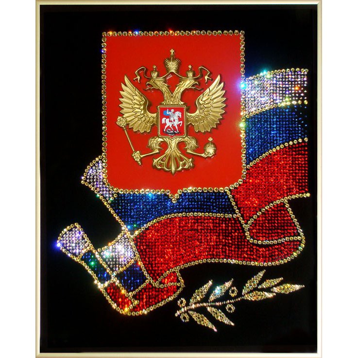 Картина Российская символика c кристаллами Swarovski