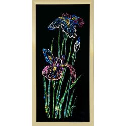 Картина Ирисы большие c кристаллами Swarovski