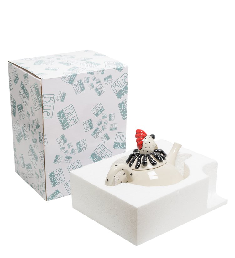 Заварочный чайник Курица Клементина Blue Sky BS- 75, фотография в упаковке