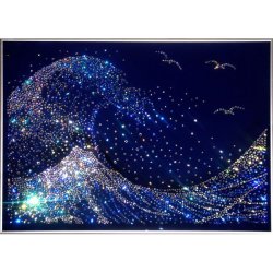 Картина Волна c кристаллами Swarovski