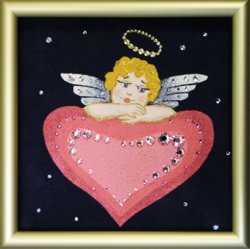 Картина Ангел Любви c кристаллами Swarovski