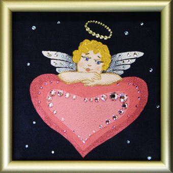 Картина Ангел Любви c кристаллами Swarovski