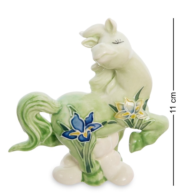 Статуэтка из фарфора Танцующая Лошадка-ангелочек на облачке Pavone JP-61/54