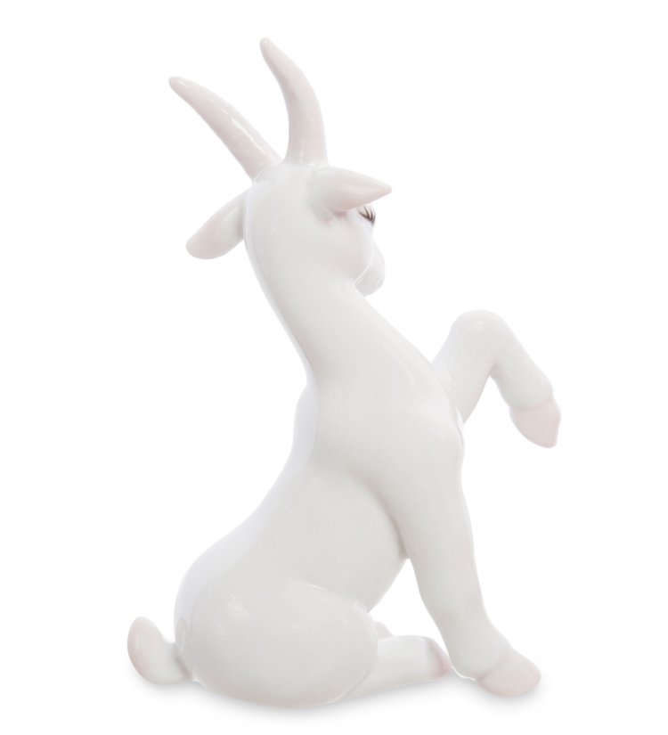 Статуэтка из фарфора Коза с поднятым копытцем Pavone JP-71/ 1, оборотная сторона