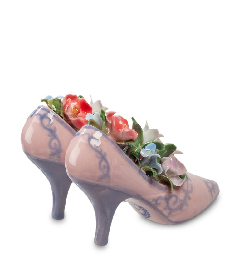 Статуэтка из фарфора Туфельки с цветами Pavone CMS-33/67, оборотная сторона