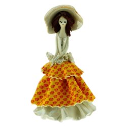 Статуэтка из фарфора Маленькая леди в желтом