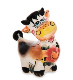 Статуэтка Бык Гаврик символ 2021 года Цветная гжель