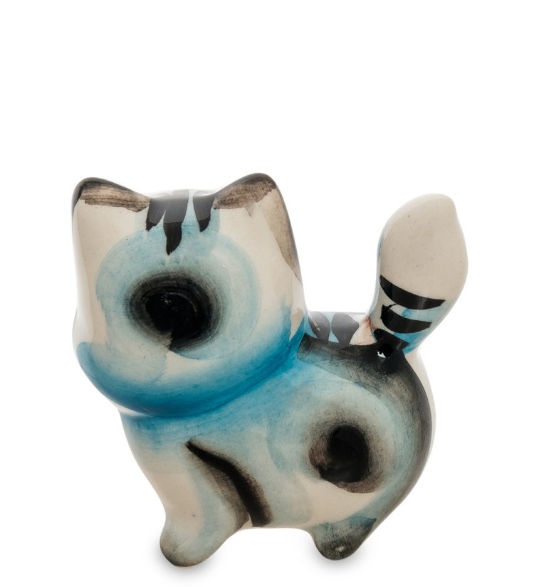 Фигурка Кот Фантик Цветная гжель ГЛ-542, фотография со спины