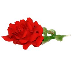 Красная роза статуэтка из фарфора