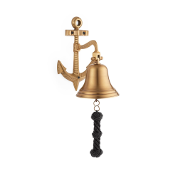 Рында из латуни на кронштейне Бронзовый Якорь 12.5 см