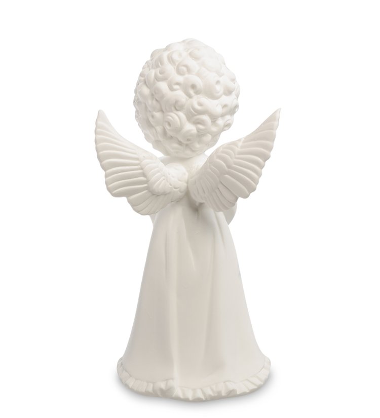 Статуэтка с подсветкой Ангел из бисквитного фарфора Pavone JP-186/ 27, фотография со спины