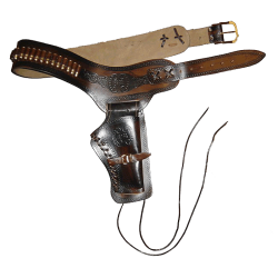 Патронташ кожаный с 1 кобурой