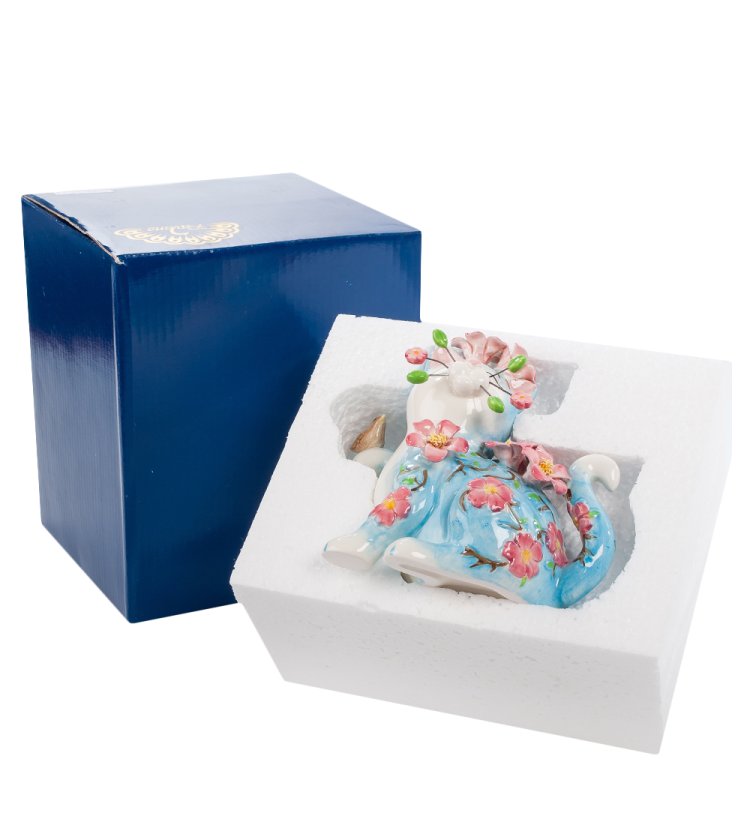 Статуэтка из керамики Кот Гла-Муррр Pavone CMS-31/13, фотография в упаковке