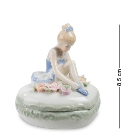 Шкатулка из керамики Балерина