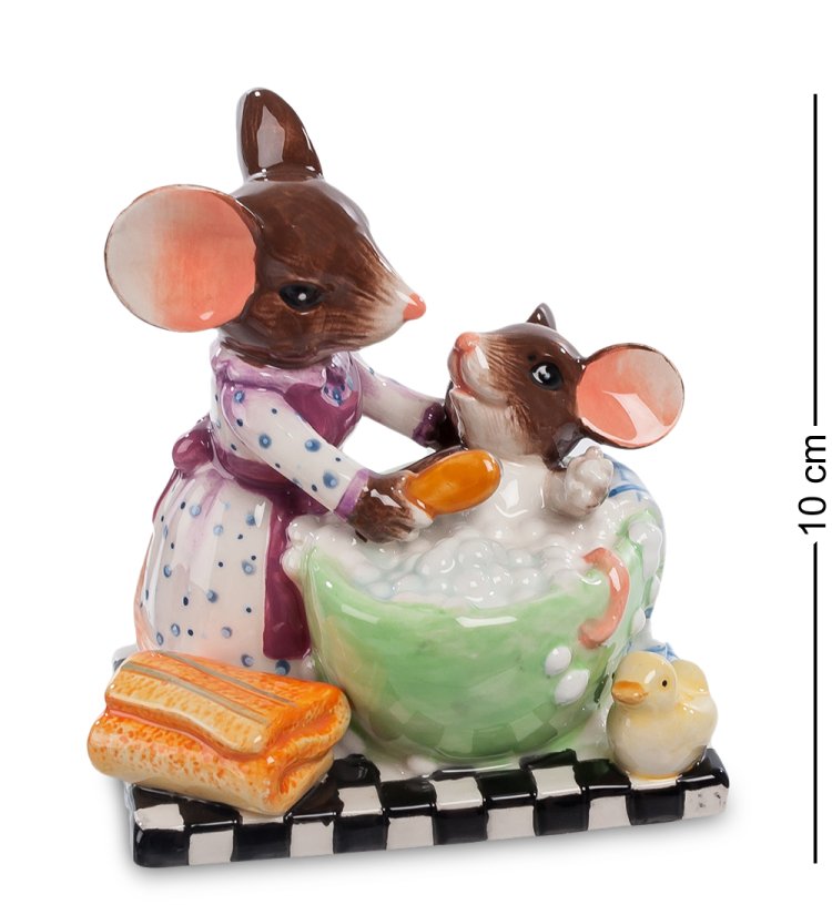 Статуэтка из керамики купание мышонка Pavone CMS-52/12