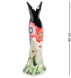 Напольная Ваза из фарфора в виде Платья Маки