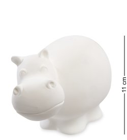 Статуэтка из фарфора с подсветкой Белый Бегемот