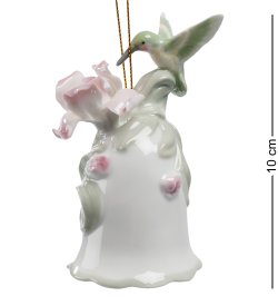 Колокольчик из керамики Колибри на цветке