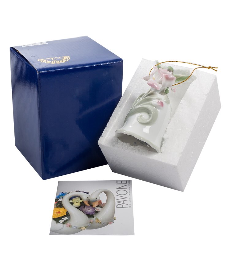 Колокольчик из керамики Колибри на цветке CMS-15/18, упаковочный вид