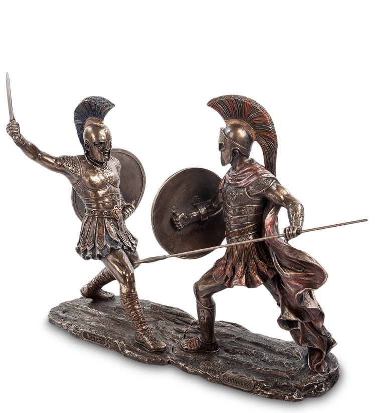 Статуэтка Гектор с мечом и щитом Veronese WS-497, комплексная композиция со сторонней статуэткой