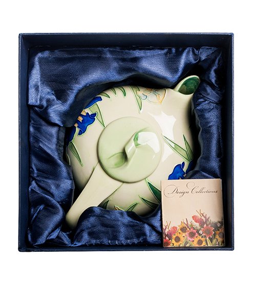 Заварочный чайник из фарфора Синий Ирис Pavone JP-625/ 2, упаковочный вид