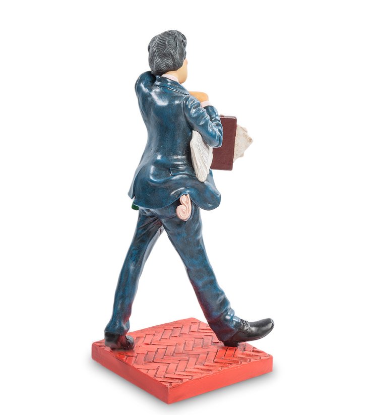 Статуэтка Опаздывающий Бизнесмен - The Businessman Forchino FO-85512, оборотная сторона