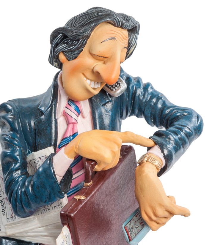 Статуэтка Опаздывающий Бизнесмен - The Businessman Forchino FO-85512, портретный вид