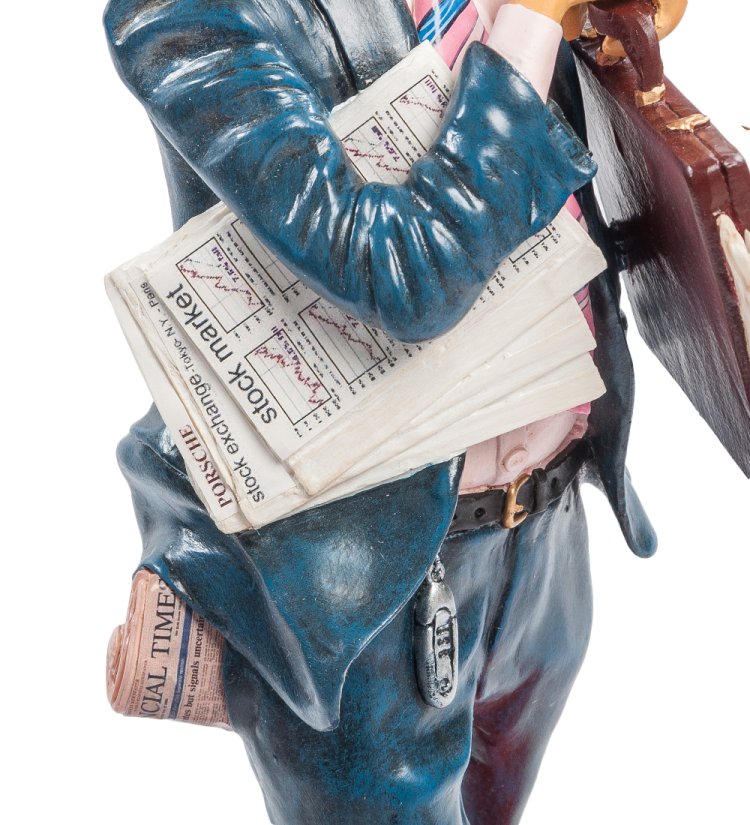 Статуэтка Опаздывающий Бизнесмен - The Businessman Forchino FO-85512, увеличенный вид деталей