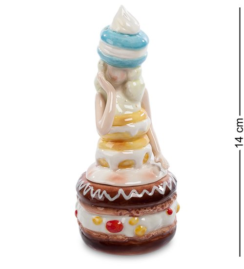 Подставка для яйца с солонкой из керамики Леди - Взбитые Сливки Pavone CMS-57/ 6