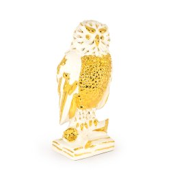 Статуэтка Сова на книгах с золотым декором коллекция Giardino