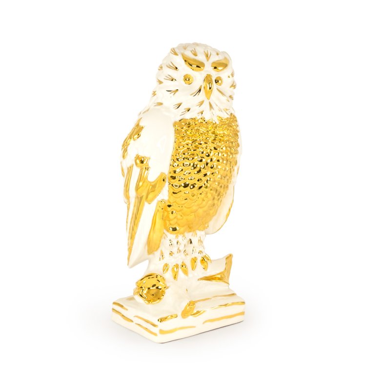 Статуэтка Сова на книгах с золотым декором коллекция Giardino Migliore De Luxe 26437