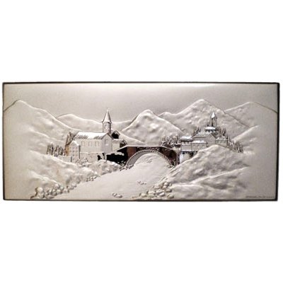 Декоративное панно Зимний Сельский Пейзаж Linea Argenti PD212/11