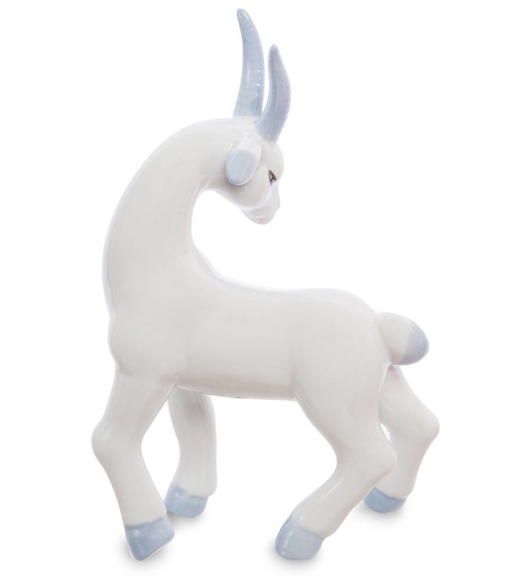 Статуэтка из фарфора Коза с синими рожками Pavone JP-71/ 2, оборотная сторона