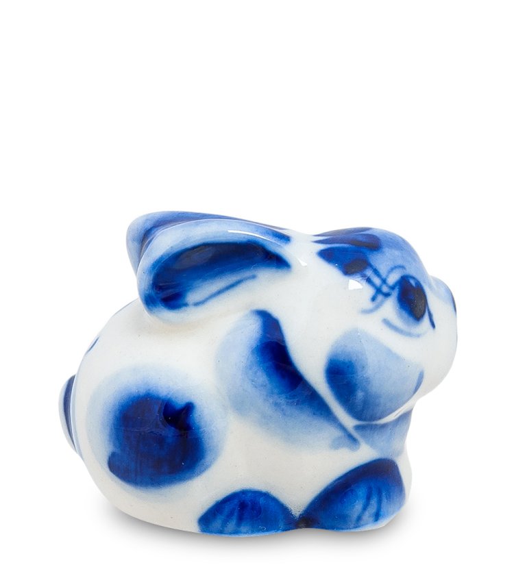 Фигурка Кролик Голубая гжель ГЛ-211, фотография со спины
