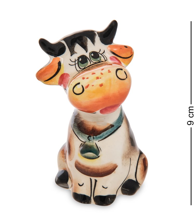 Статуэтка Корова Люба Символ 2021 года Цветная гжель ГЛ- 12